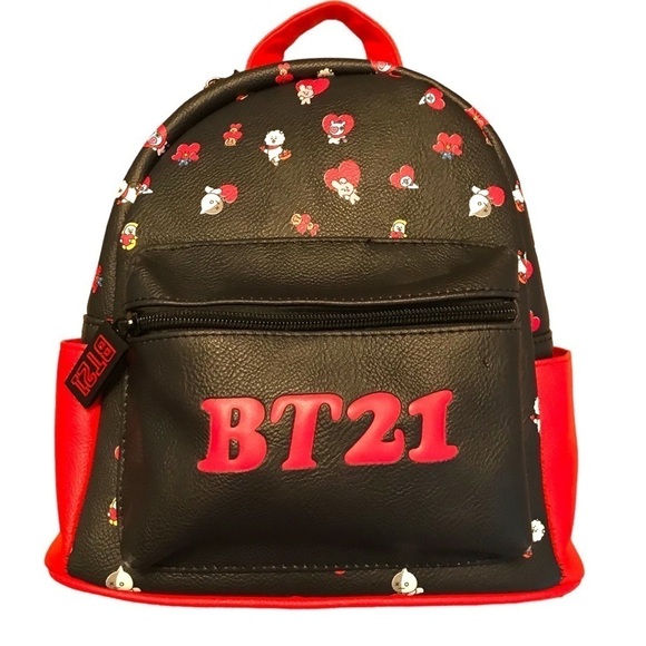 BTS Animated Characters BT21 Heart Squad Official Pattern Weekend Small Backpack - Picture 1 of 10
